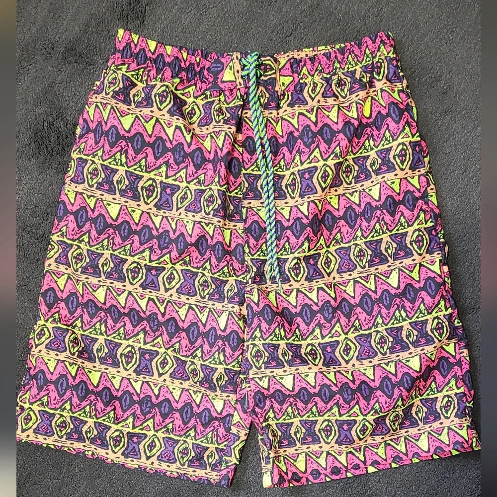 Wave zone swim‎ trunks board shorts size 14/16 BEACH POOL OCEAN SWIM GEOMETRIC